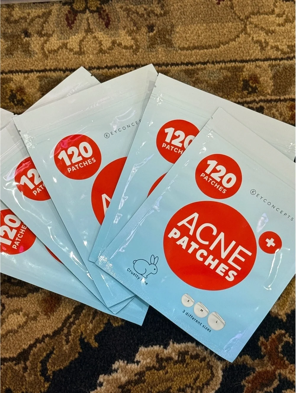 5 Pack E.Y. Concepts Acne Patches 120 Count with Hydrocolloid and Tea Tree Oil